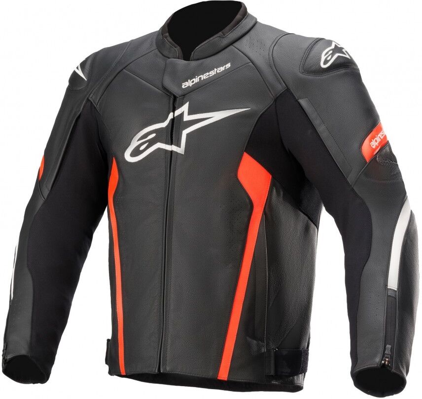 Chaqueta Alpinestars Faster V2 Leather Negro Rojo  3103521