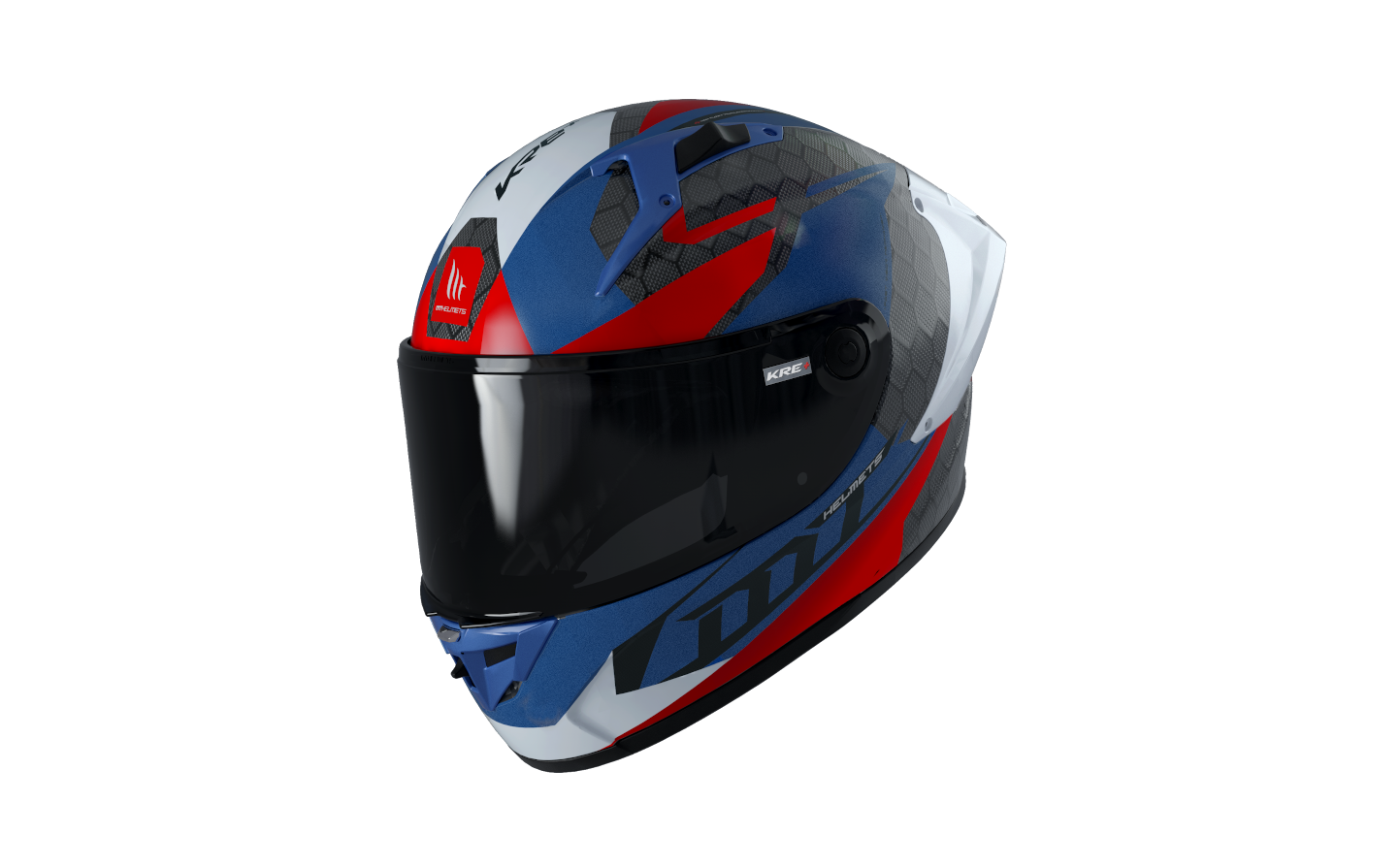 MT Helmets Casco MT Kre+ Carbon Projectile Azul Brillo  13027383703