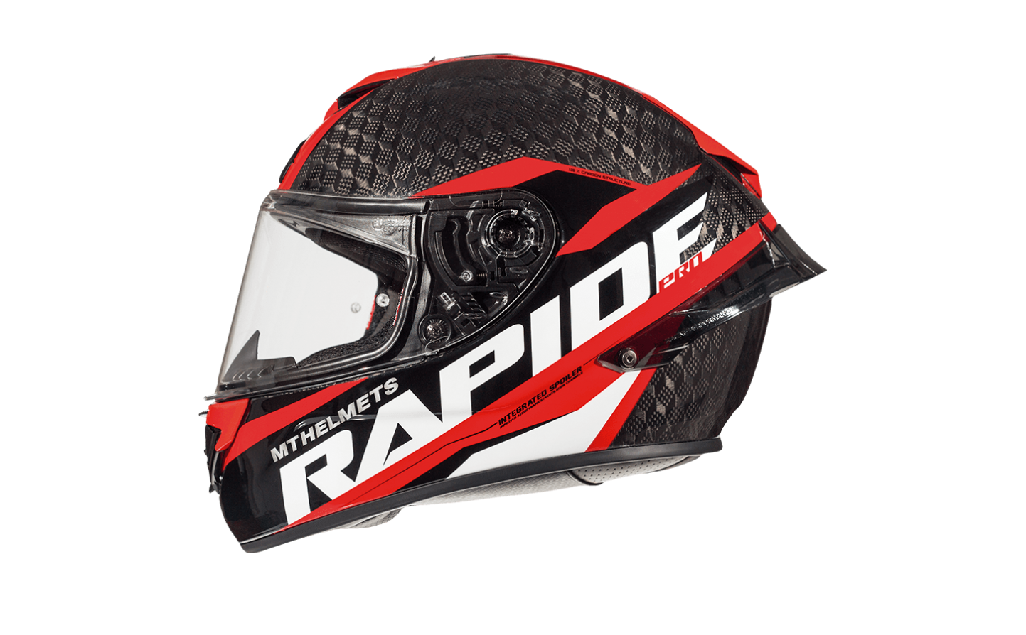 MT Helmets Casco Integral Infantil Mt  Rapide Pro Carbon C5 Rojo Brillo