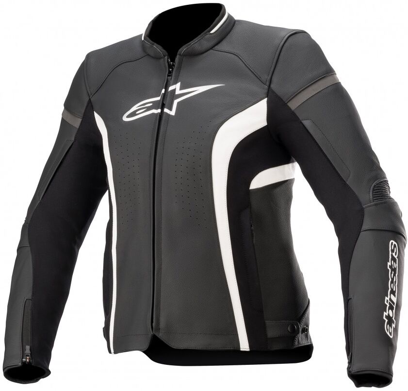 Chaqueta Alpinestars Stella Kira V2 Leather Negro Blanco  3112021-12