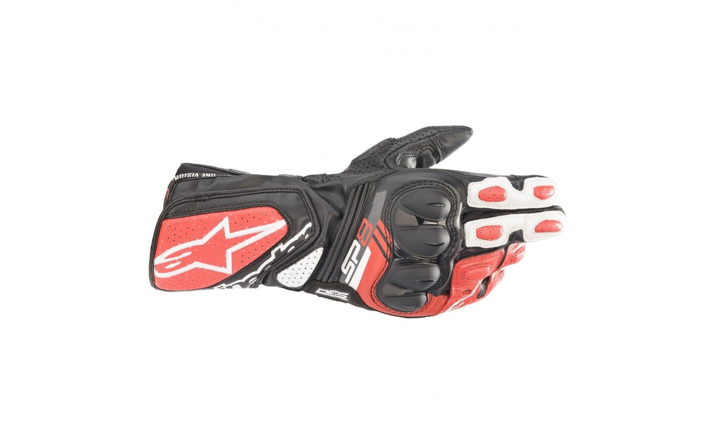 Guantes Alpinestars SP-8 Negro Rojo Blanco  3558321-1304