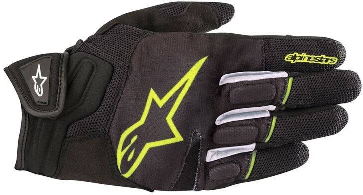 Guantes Alpinestars Atom Negro Amarillo Fluor  3574018-155