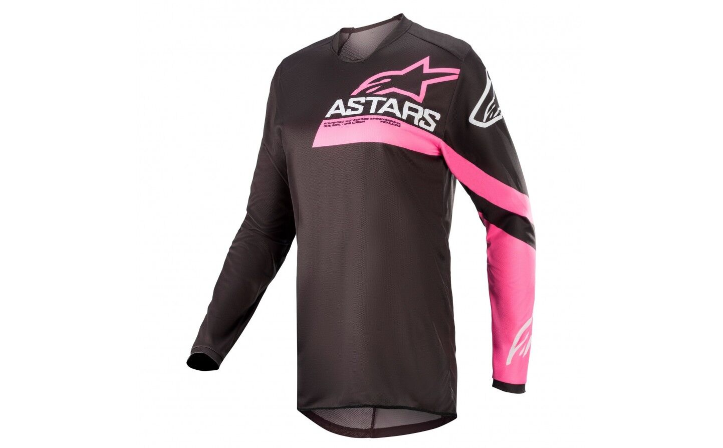 Camiseta Mujer Alpinestars Stella Fluid Chaser Negro Rosa  3782422-1390
