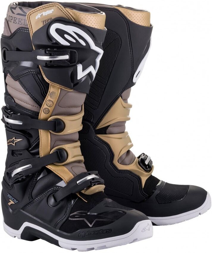 Botas Alpinestars Tech 7 Enduro Drystar Negro Gris Oro  2012620-1959