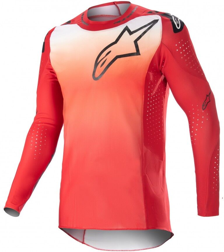 Camiseta Alpinestars Supertech Risen Mars Rojo Blanco  3760423-3120