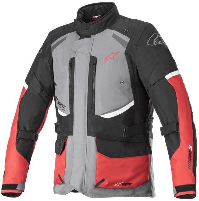 Chaqueta Alpinestars Andes V3 Drystar Gris Negro Rojo  3207521-9018