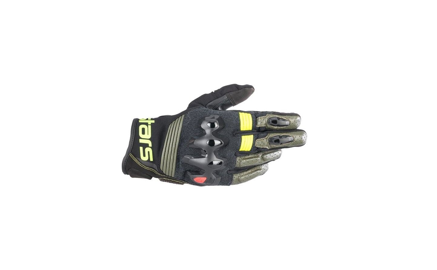 Guantes Alpinestars Halo Leather Negro Amarillo Fluor  3504822-6085