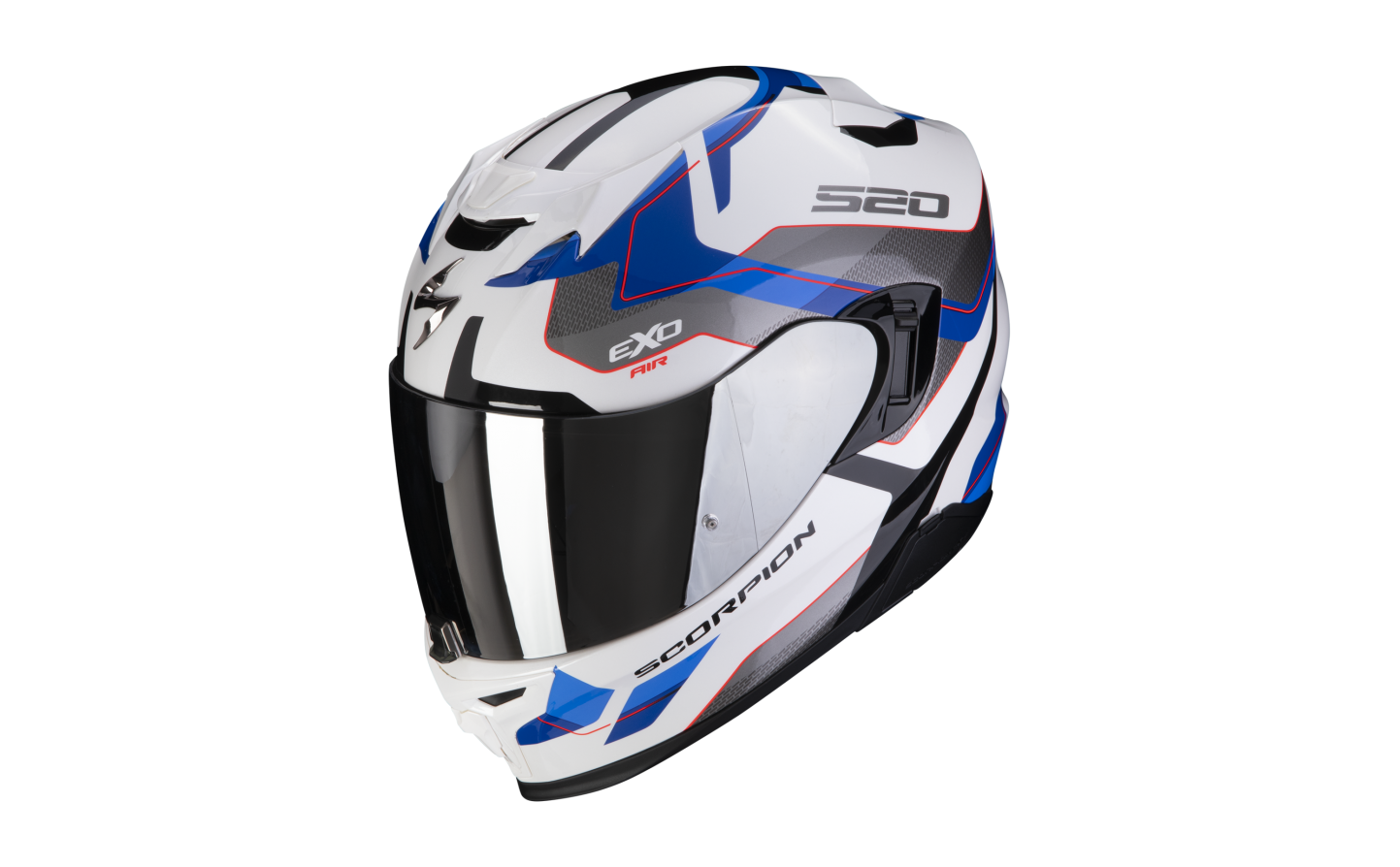 Casco Scorpion Exo-520 Evo Air Elan Blanco Azul  172-409-74