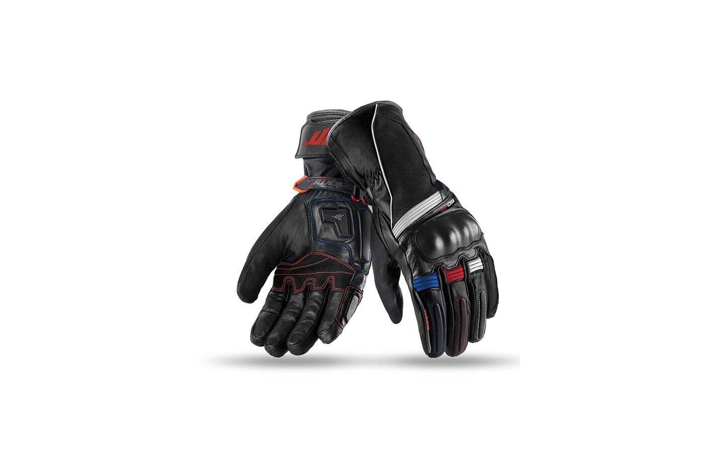 Guantes Seventy Sd-T1 Invierno Touring Negro Rojo Azul  SD13001164