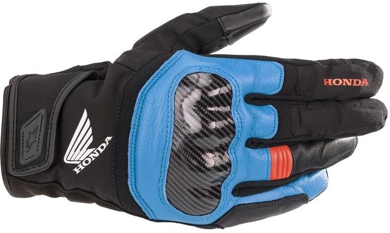 Guantes Alpinestars Honda Smx Z Drystar Negro Azul Brillo Rojo  3527321-1737