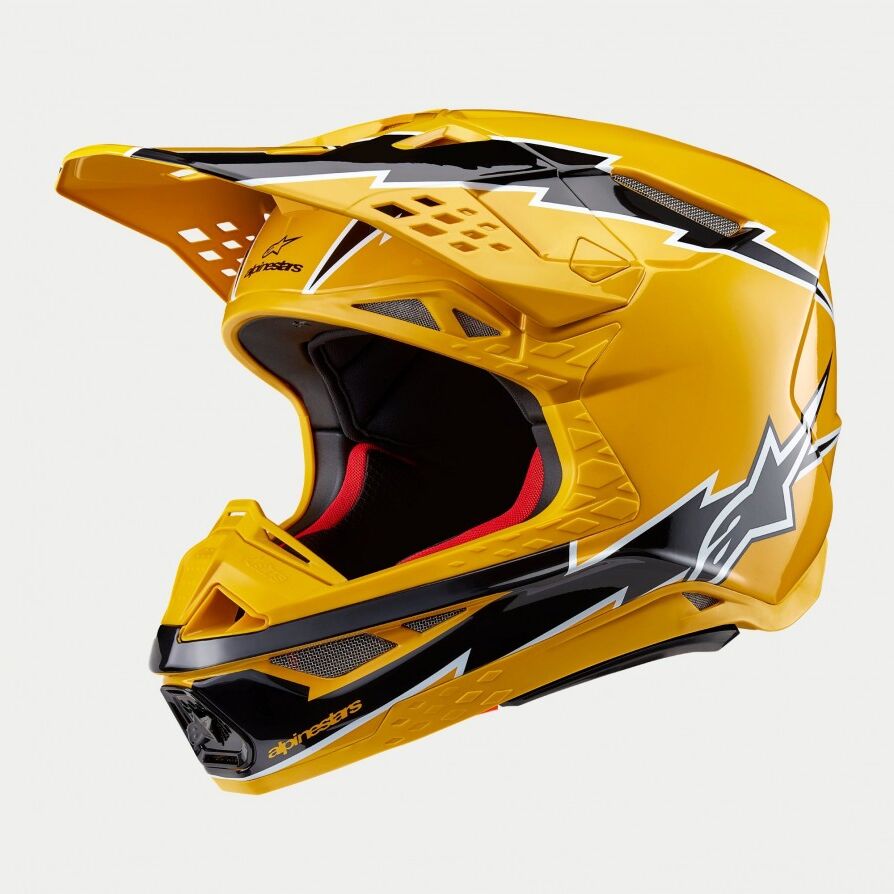 Casco Alpinestars Supertech S-M10 Ampress Negro Amarillo Brillo  8300623-1414