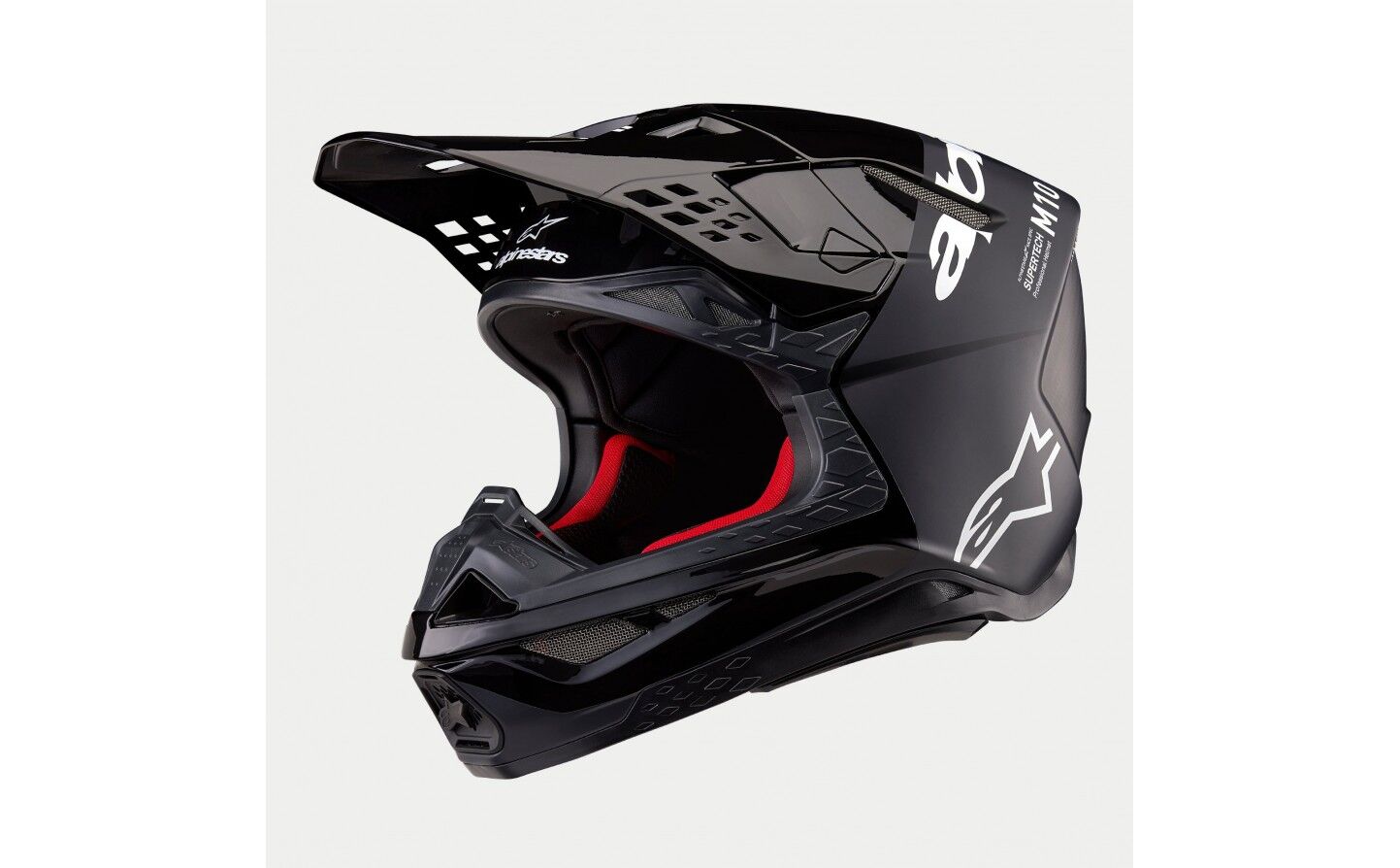 Casco Alpinestars Supertech S-M10 Flood Negro Gris Oscuro Mate Brillo  8300923-1