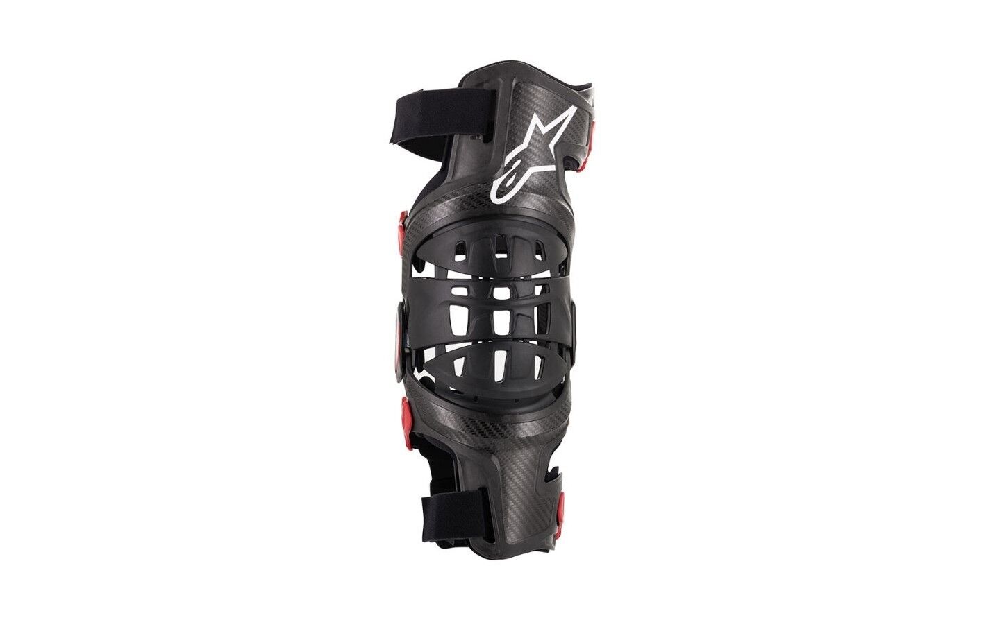 Rodillera Alpinestars Bionic-10 Carbon Knee Brace Izquierda Negro Rojo 6500419-1