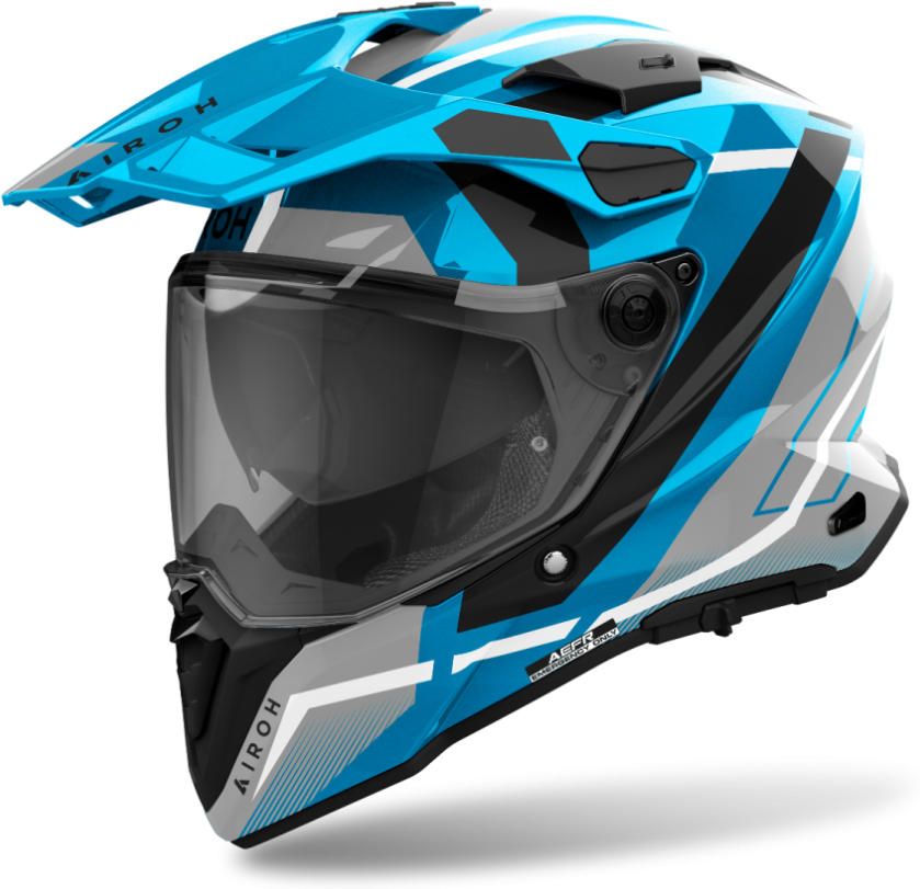 Casco Airoh Commander 2 Mavick Cerulean Azul  CM2M82