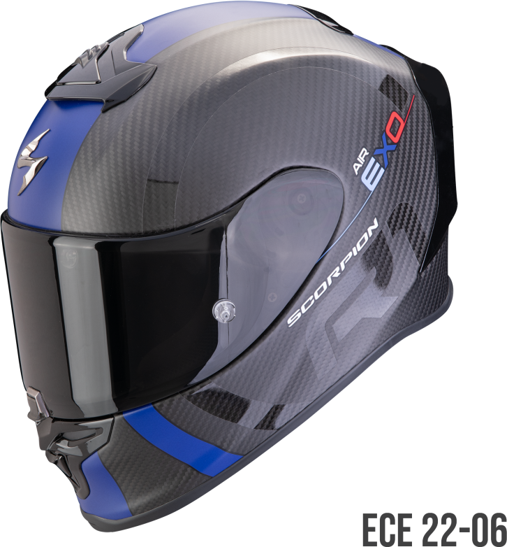 Casco Scorpion EXO-R1 Evo Carbon Air MG Negro Mate Azul  110-344-158