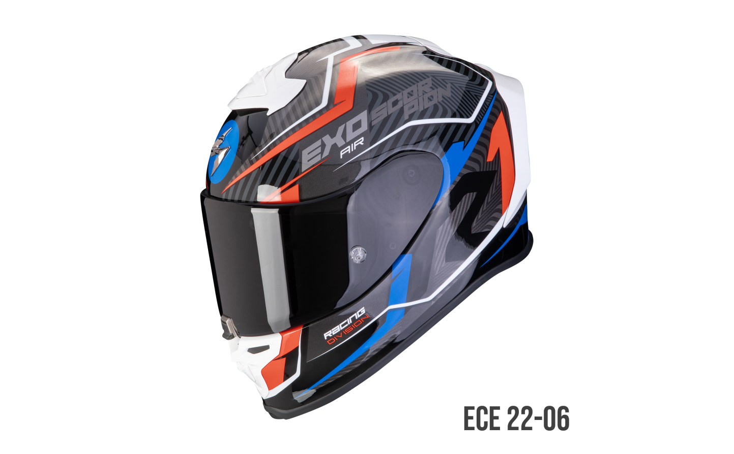 Casco Scorpion EXO R1 Evo Air Coup Negro Rojo Azul  110-442-258