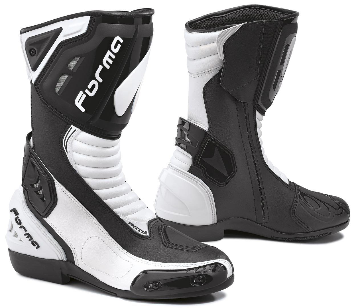 Forma Freccia Botas de moto - Negro Blanco (45)