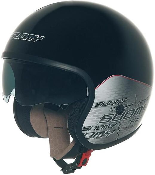 Suomy 70's Home Casco Jet negro - Negro Gris (M)