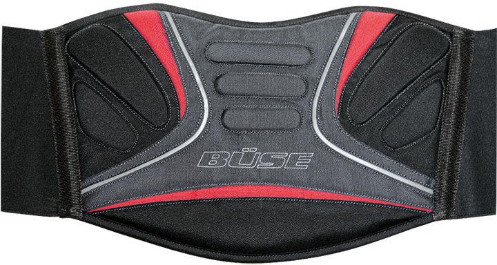 Büse Curve Correa del riñón - Negro Rojo (2XL)