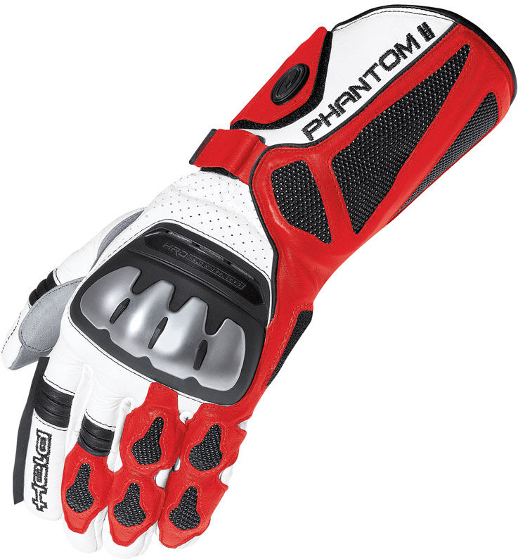 Held Phantom II Guantes de la motocicleta - Blanco Rojo (XL)