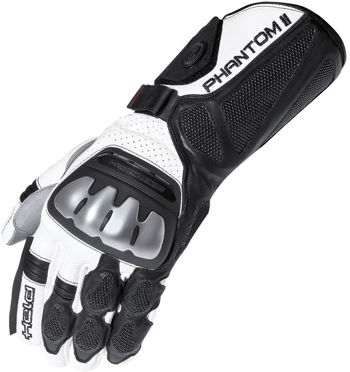 Held Phantom II Guantes de la motocicleta - Negro Blanco (XL)