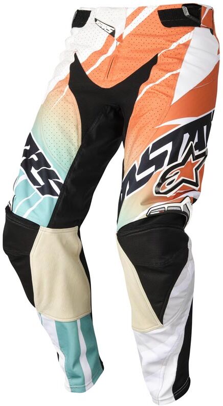 Alpinestars Techstar Pantalones de Motocross - Blanco Naranja (28)