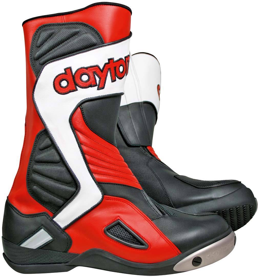 Daytona Evo Voltex GTX Gore-Tex Botas de moto impermeables - Negro Blanco Rojo (45)
