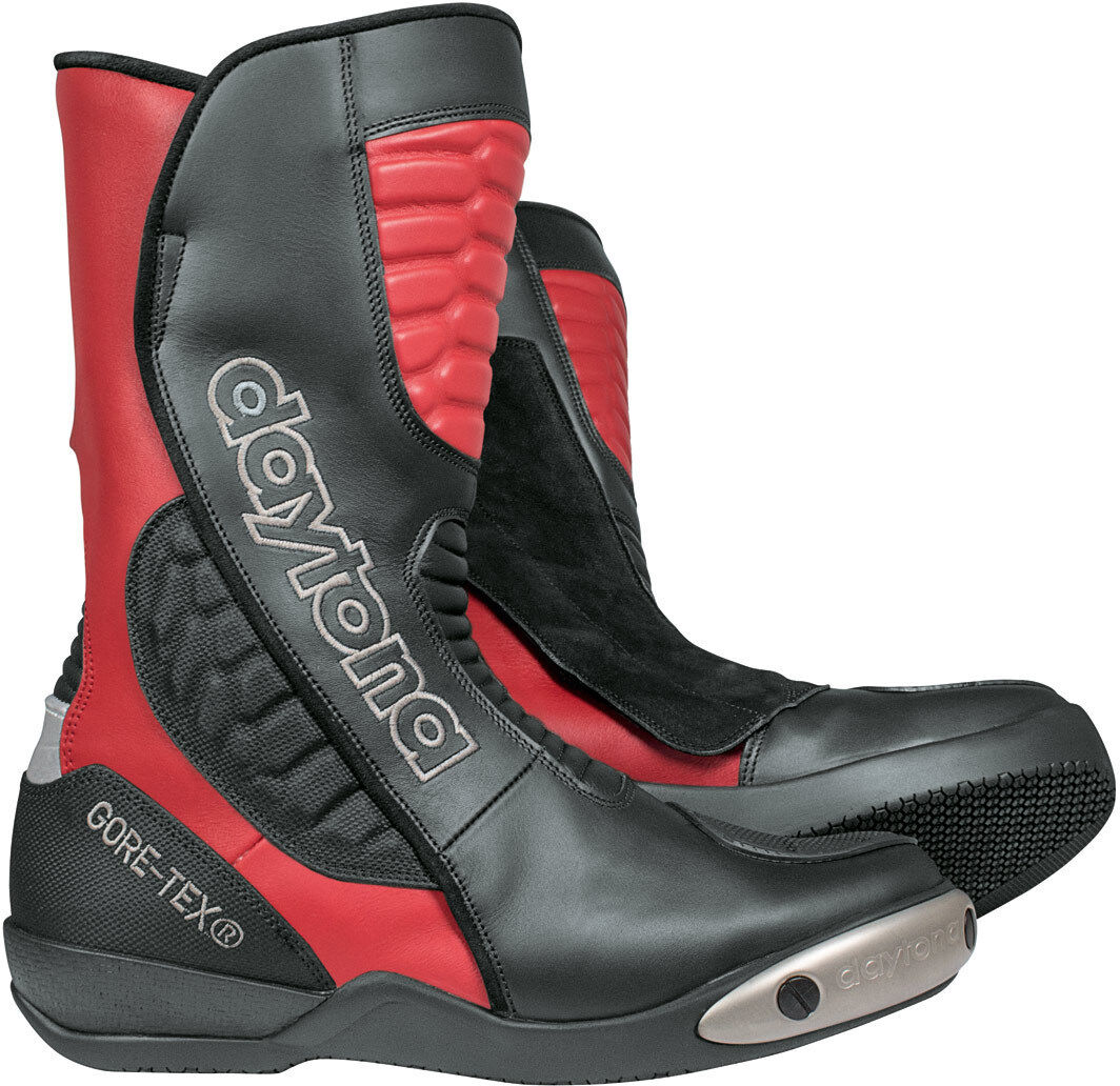 Daytona Strive GTX Gore-Tex Botas de moto impermeables - Negro Rojo (38)