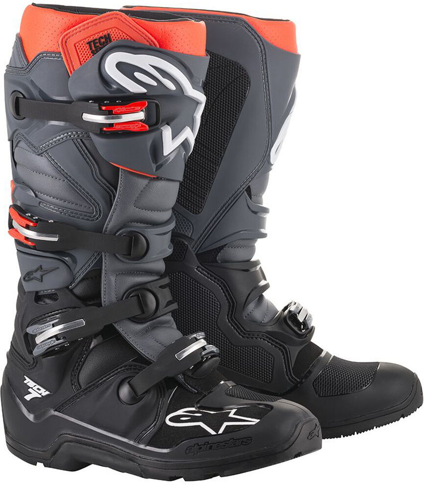 Alpinestars Tech 7 Enduro Botas de moto - Negro Rojo (48)