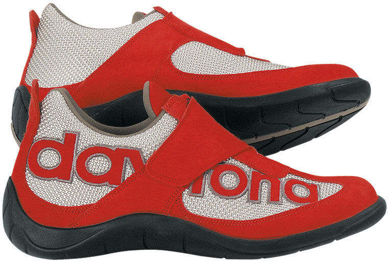 Daytona Moto Fun Zapatos de motocicleta - Rojo Plata (36)