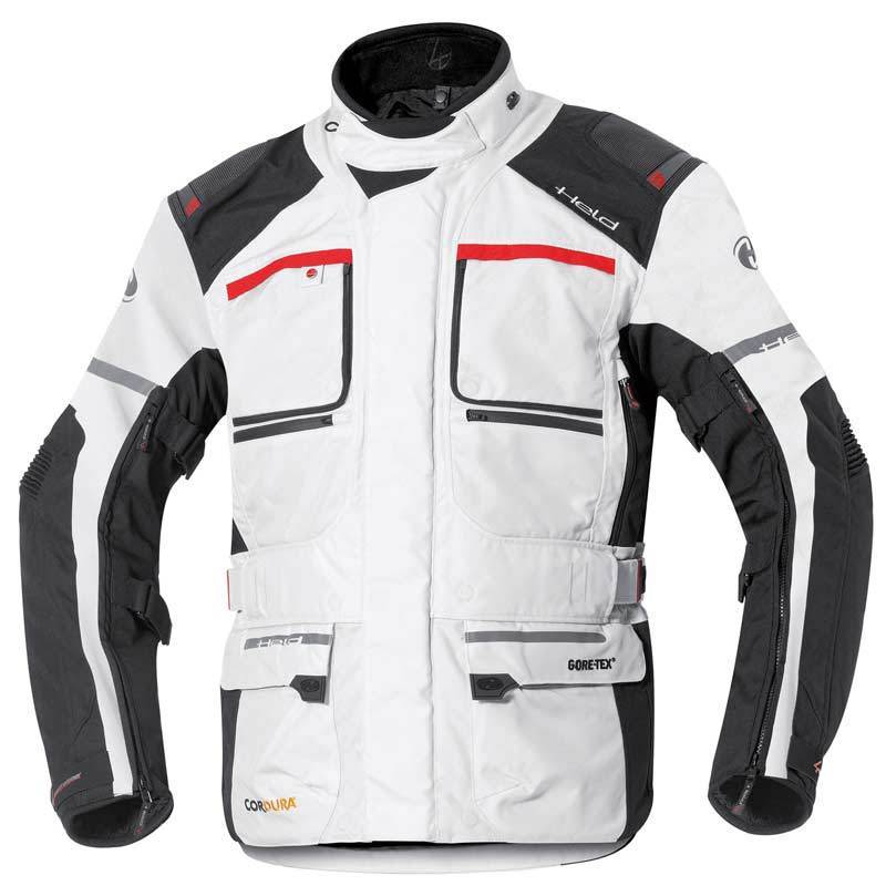 Held Carese II chaqueta textil de motocicleta para damas y hombres - Negro Gris (54 56)