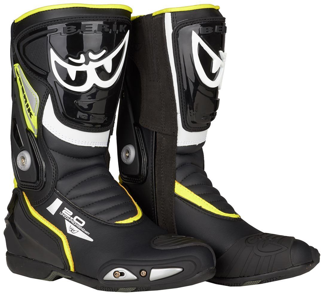 Berik Shaft 2.0 Botas de moto - Negro Amarillo (46)