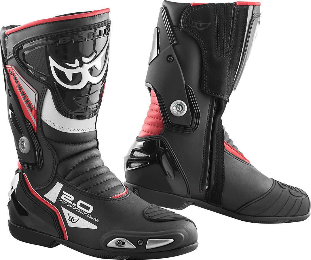 Berik Shaft 2.0 Botas de moto - Negro Rojo (47)