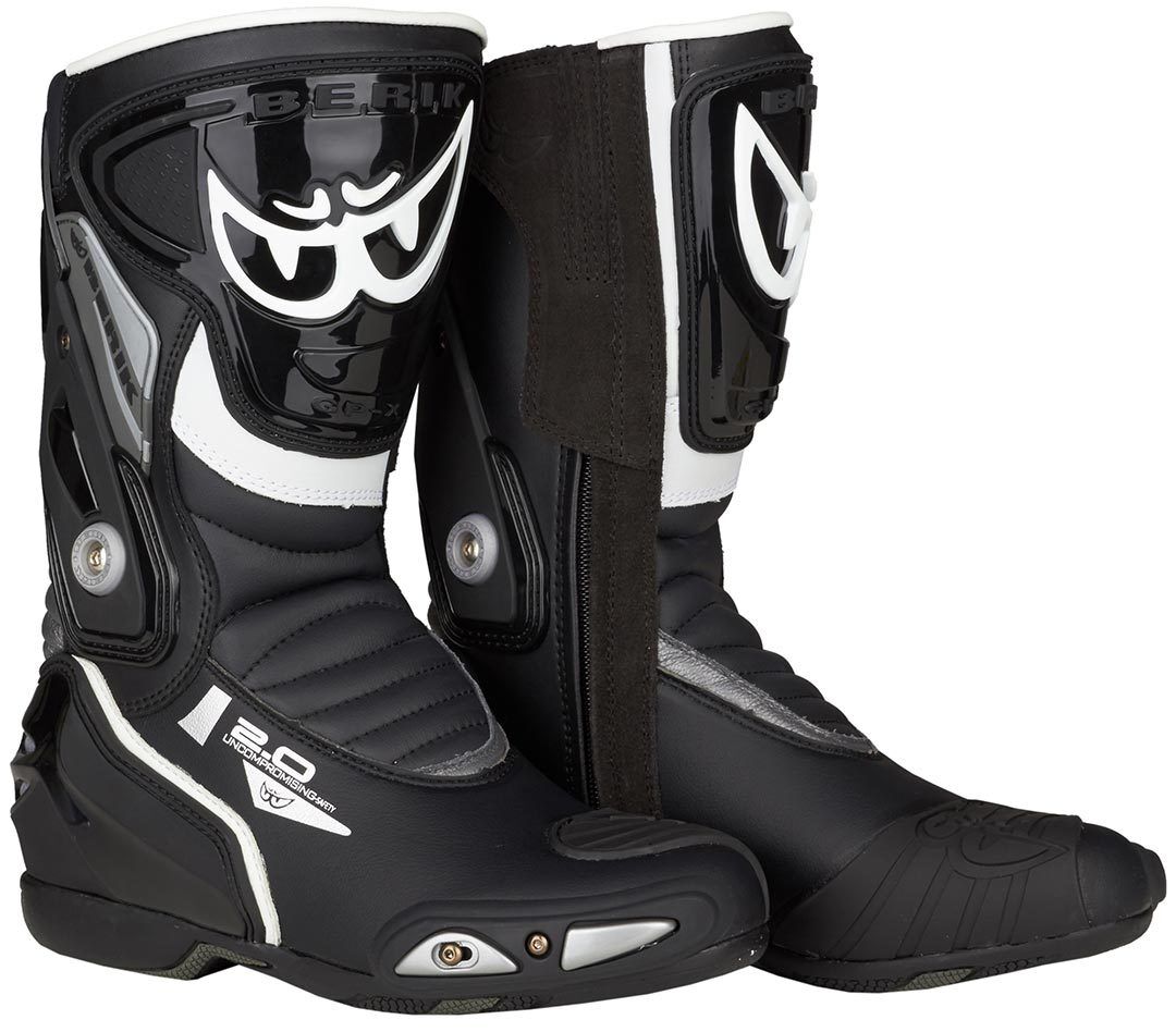 Berik Shaft 2.0 Botas de moto - Negro Gris Blanco (48)