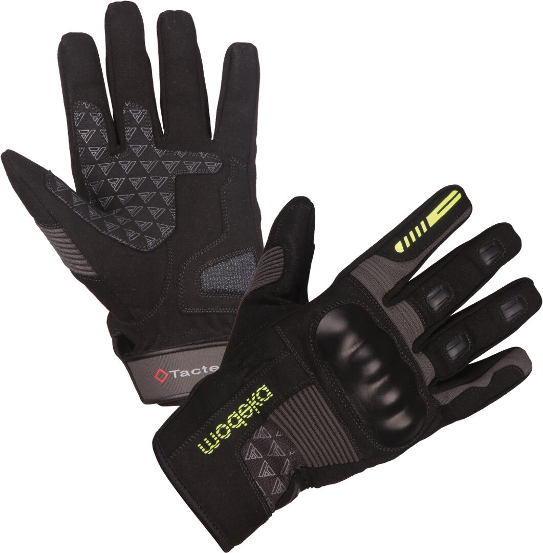 Modeka Fuego Guantes de la motocicleta - Negro Gris (XL)