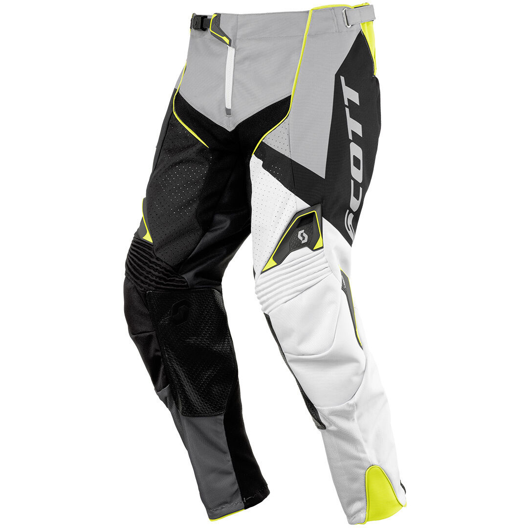 Scott 450 Podium Pantalones de Motocross - Negro Gris Blanco (28)