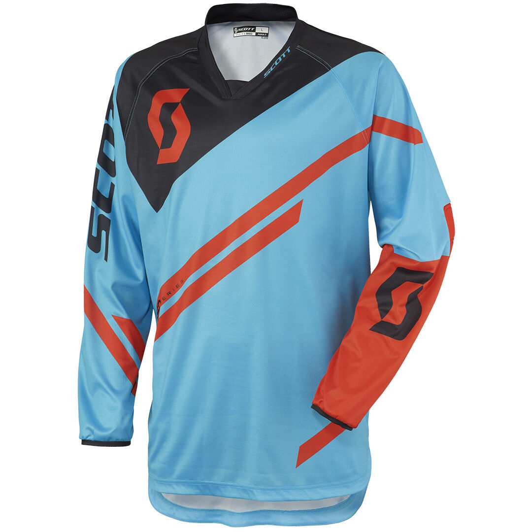 Scott 350 Track Camiseta de Motocross 2016 - Negro Azul Naranja (L)