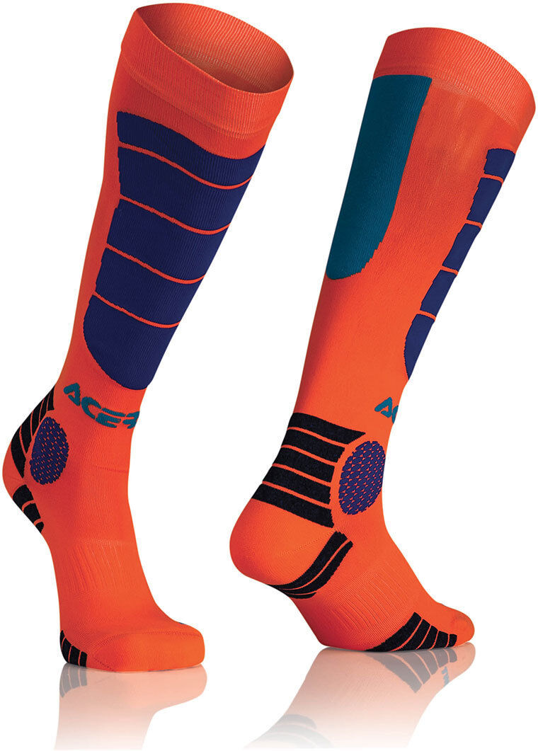 Acerbis Motocross Impact Calcetines - Azul Naranja (2XL)