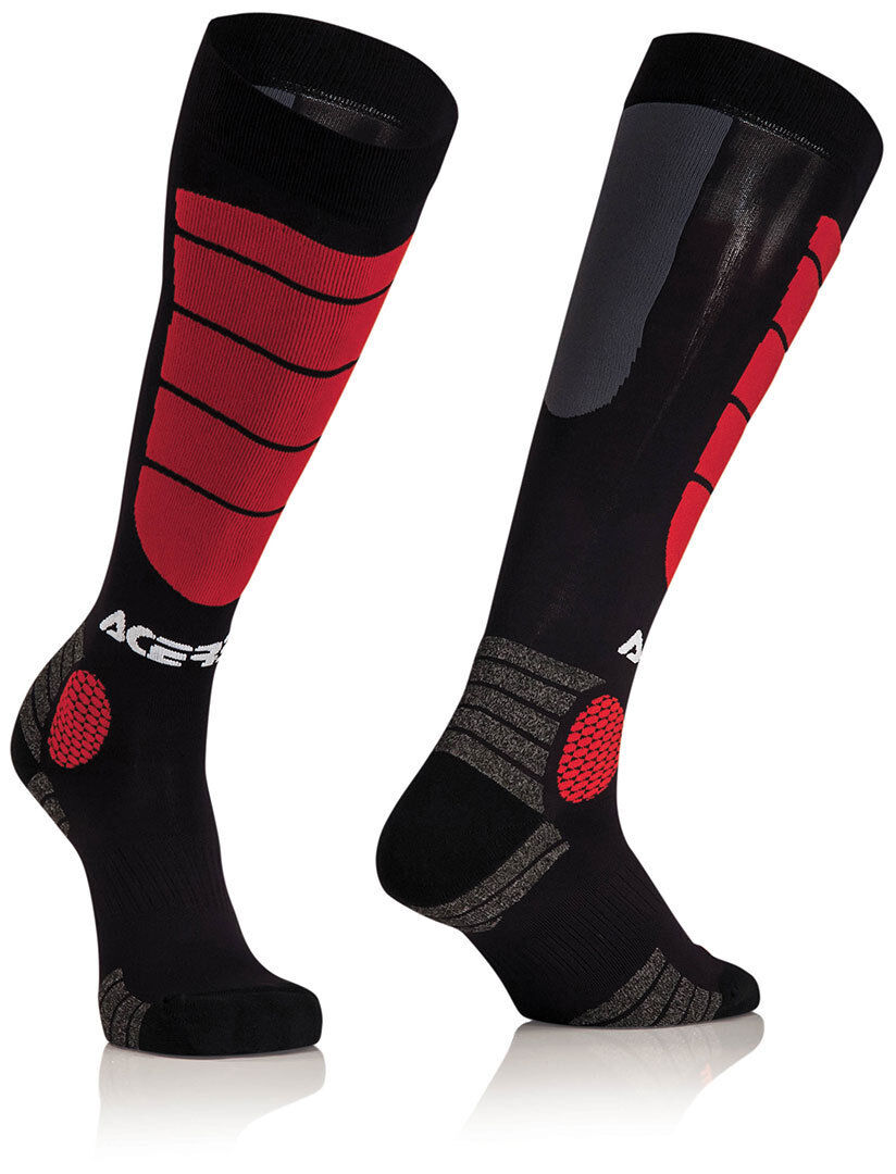 Acerbis Motocross Impact Calcetines - Negro Rojo (L XL)