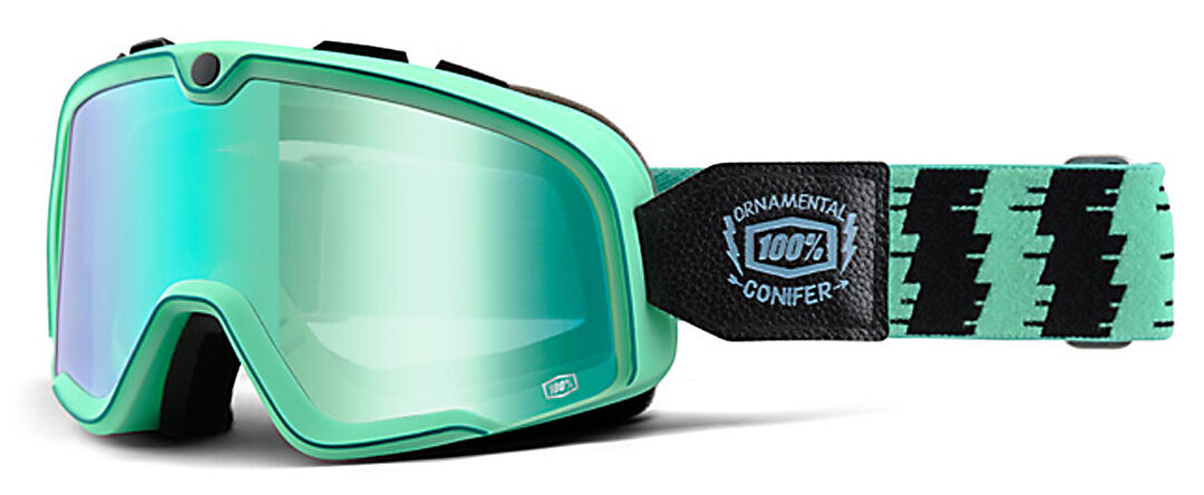 100% Barstow Classic Gafas de Motocross - Negro Verde (un tamaño)