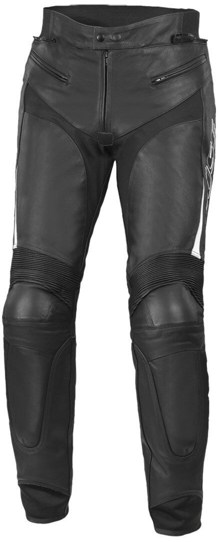 Büse Dervio Pantalones de cuero moto - Negro Blanco (60)