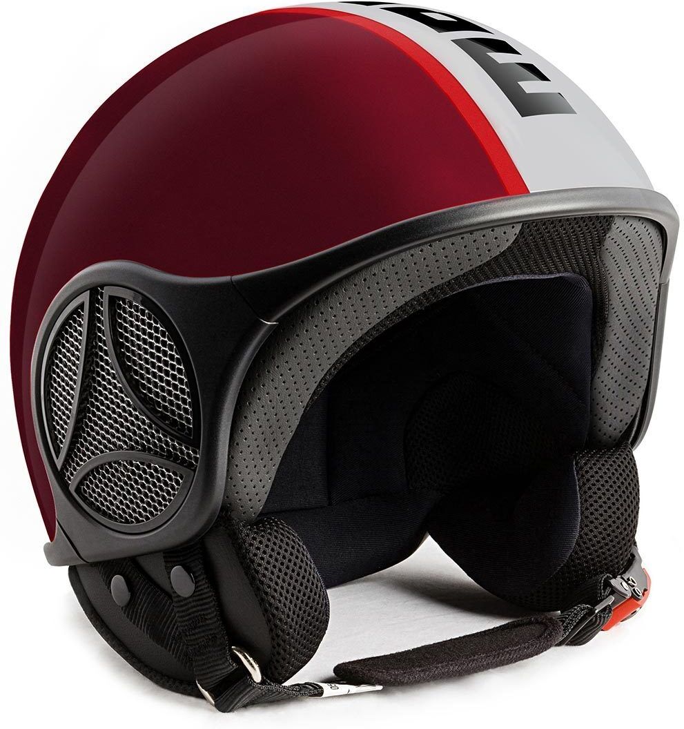 MOMO Mini Jet casco rojo / blanco