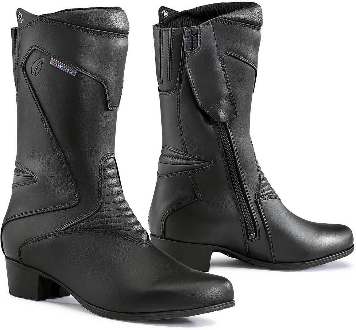 Forma Ruby botas de moto impermeables para mujer - Negro (39)