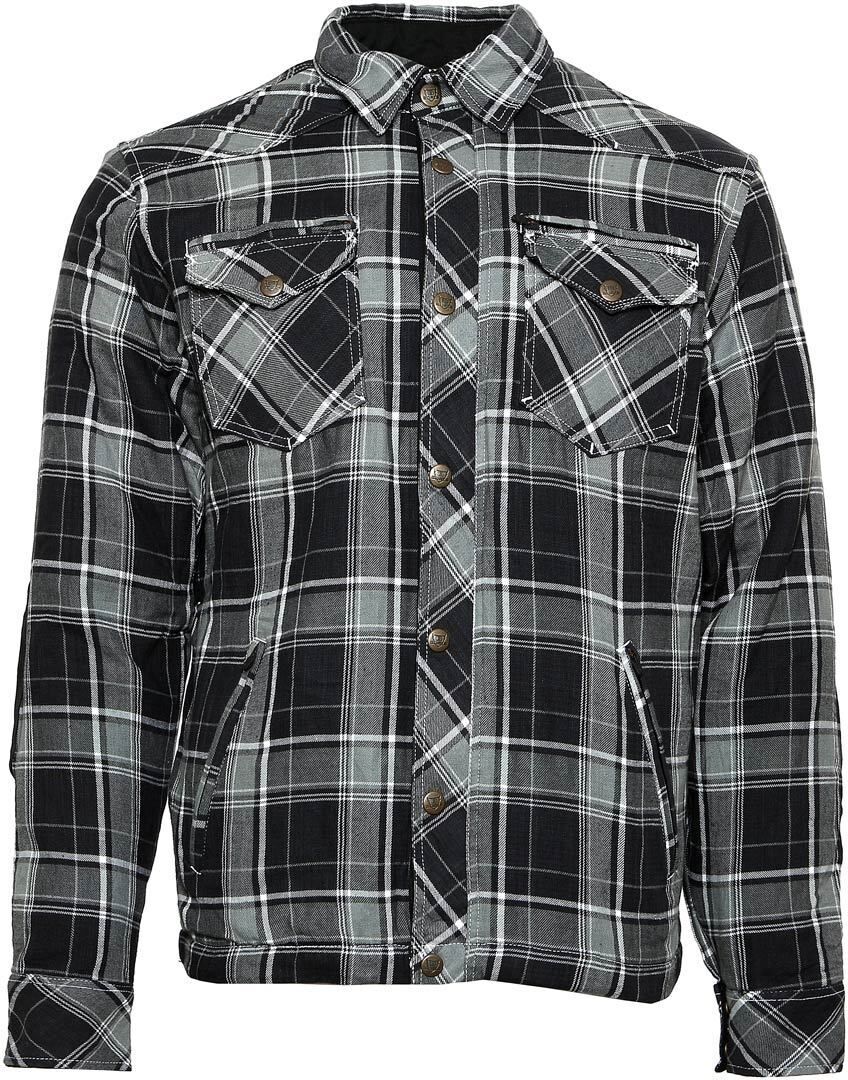 Bores Lumberjack Camisa - Negro Gris Blanco (4XL)