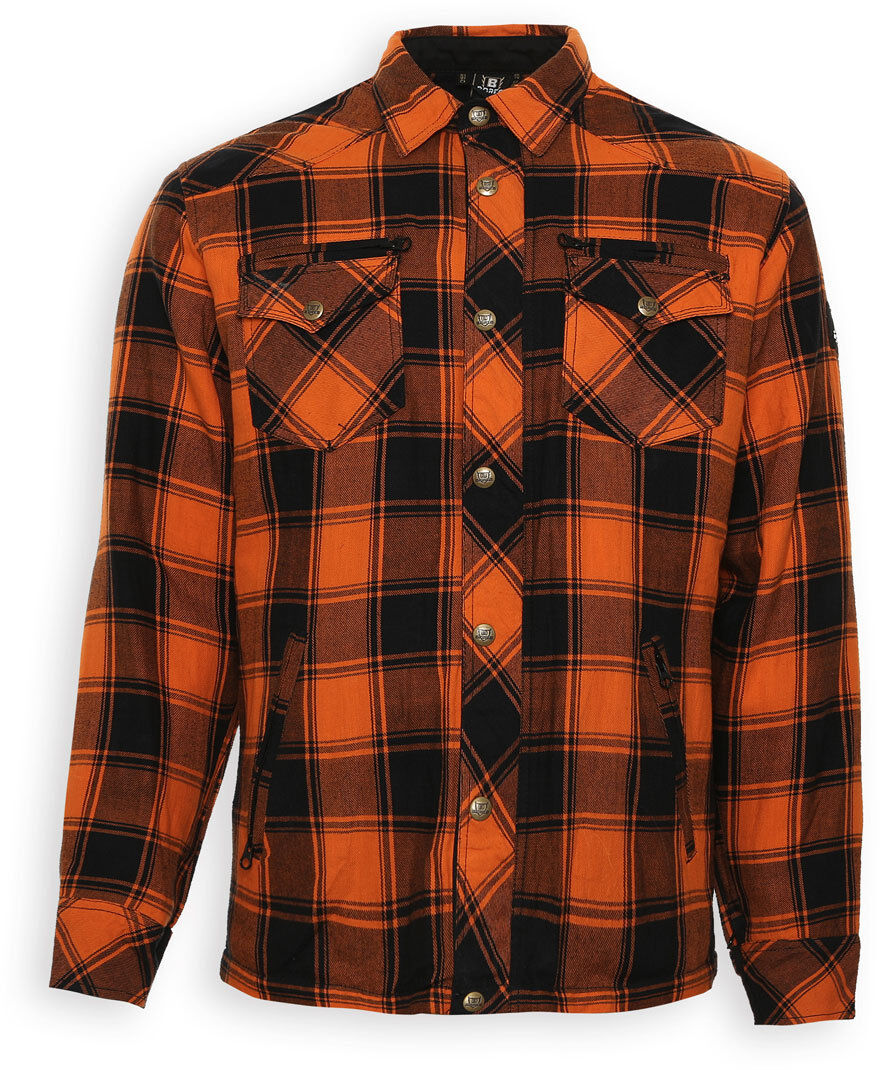 Bores Lumberjack Camisa - Negro Naranja (4XL)