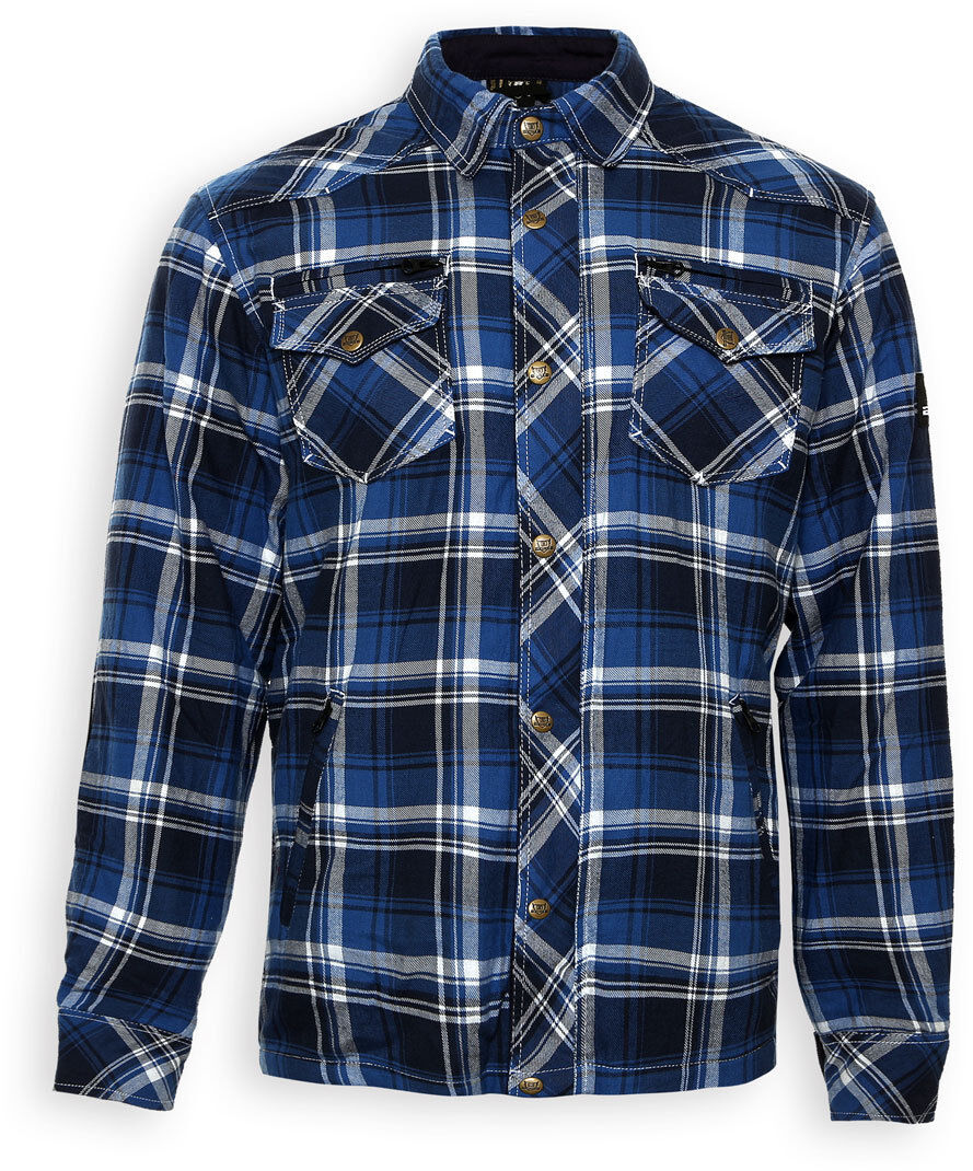 Bores Lumberjack Camisa - Blanco Azul (4XL)