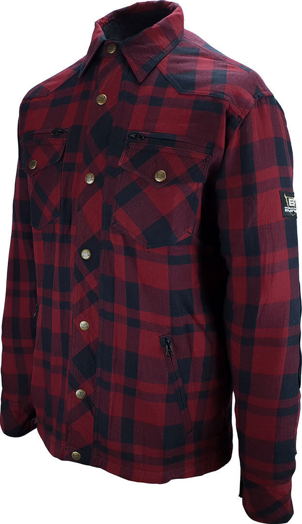 Bores Lumberjack Camisa - Negro Rojo (4XL)