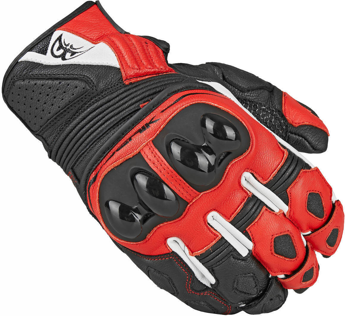 Berik Sprint Guantes de la motocicleta - Negro Rojo (XS)