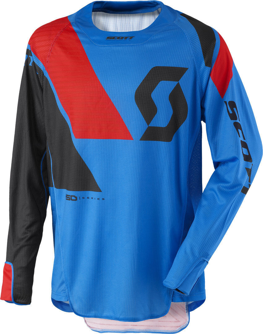 Scott 450 Podium Camiseta de Motocross 2017 - Rojo Azul