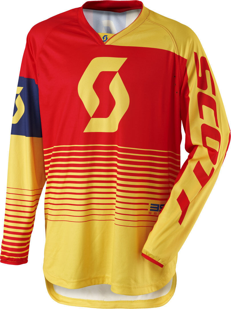 Scott 350 Track Camiseta de Motocross 2017 - Rojo Amarillo (L)